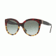 Burberry BE4243 Sunglasses 36358E-55 - Red Havana/light Havana Frame, Green Gradient Lenses