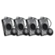 C&amp;H Precision Weapons BullyTRAKR Tracking device for IOS, 4 Pack and 4 Cases, Black, BW-AIRTAG-4PK-COMBO