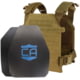 Caliber Armor AR550 Level III+ Quick Response Package, SAPI Style+Shooter Cut, Coyote Brown, Medium/2XL, 19-AR550-QRP-SAPI-SC-CB
