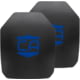 Caliber Armor AR550 Level III+ Armor Plate - Pack of 2, SAPI Cut, Multi-Curved, 10x12 inch, 19-AR550-1012S-SET