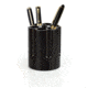 Caliber Gourmet Revolver Cylinder Pen Holder, Black, 2.75 x 2.75 x 3.50 in CBG-1007-BK