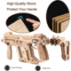 Caliber Gourmet 188-Piece 3D Rubber Band Gun Puzzle, Machine Gun Replica, Plywood, CBG-P2L-02MG
