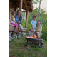 Camp Chef Safety Roasting Stick, 4 Piece, 4-Pack, Wood, Silver/Tan, SRS4E