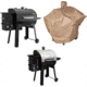 Camp Chef SmokePro SG 30in Wi-Fi Pellet Grill, Black, with Tan Patio Cover, PCPG30L, and Blanket for 30in Pellet Grills, Grey, PG30BLKL
