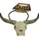 Can Cooker Skullz Mirror Hanger Bull, White, SKZ-RVM-BULL
