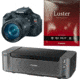 Canon Pixma PRO-10 Printer, Photo Paper, and EOS Rebel T4i Camera with EF-S 18-55mm IS II Lens