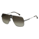 Carrera 1018/S Sunglasses CA1018S-06LB-HA-6311 - Ruthenium Frame, Brown Gradient Lenses, Lens Diameter 63mm, Distance Between Lenses 11mm