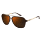 Carrera 97/S Sunglasses CA97S-099B-LC-5716 - Brown Gold Frame, Violet Lenses, Distance Between Lenses 16mm