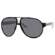 Carrera Forever Mine/S Sunglasses FOREVES-0KI7-TD-6212 - Black Silver Frame, Gray Polarized Lenses, Lens Diameter 62mm, Distance Between Lenses 12mm