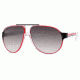 Carrera Forever Mine/S Sunglasses FOREVES-0KZZ-9L-6212 - Crystal Fluorescent Orange Whi Frame, Gray Gradient Lenses, Lens Diameter 62mm, Distance Between Lenses 12mm