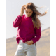 Carve Designs Woodward Sweater - Womens, Raspberry, Large, SWTN10-798-LG