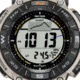Casio Outdoor Casio Pro Trek Solar Watch Triple Sensor Watching Featuring an Altimeter, Barometer, Digital Compass, Thermometer and 100M WR Titanium Band - Mens, Silver, One Size, PRG340T-7