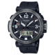 Casio Outdoor Pro Trek Solar Powered Triple Sensor Word Time Watches w/Biomas Plastic Case and Strap - Mens, Black, One Size, PRW6611Y-1A