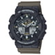 Casio Tactical G-Shock 51mm Analog-Digital Watch w/Black Case - Men's, Green, One Size, GA-100TU-1A3CR