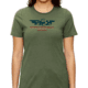 Christensen Arms Patriotic Ram Wordmark SS Tee - Womens, Olive, L, 730-CA101-40-01-200-04