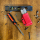 Clip &amp; Carry Kydex Sheath for the Leatherman Supertool 300, Carbon Fiber Red, LST300-CF-RED