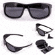 Cold Steel Battle Shades Mark I Sunglasses, Black Gloss Frame, Gray Lens, CS-EW11