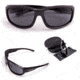 Cold Steel Battle Shades Mark II Sunglasses, Black Gloss Frame, Gray Lens, CS-EW21