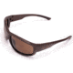 Cold Steel Battle Shades Mark II Sunglasses,Dark Matte Brown,Brown Lens EW23M
