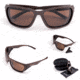 Cold Steel Battle Shades Mark III Sunglasses, Dark Matte Brown Frame, Brown Lens, CS-EW33M