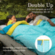 Coleman Flatlands Double Flannel Sleeping Bag, 30F, Blue, CM1010410016-17