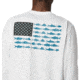 Columbia Terminal Tackle PFG Fish Flag LS - Mens, White, Dark Turquoise, Extra Large, 1872661100-XL