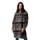 Columbia Wildest Venture Long Fleece Coat - Womens, Black Vagabond Plaid, Extra Small, 2136171-010-XS