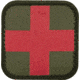 Condor Outdoor Blood Type O- Patch, Single, Olive Drab/Red, 231-001