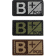Condor Outdoor Blood Type Patch 6 Pcs/Pack, Bpos, Olive Drab/Black, 229B+001-1