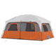Core Equipment 10 Person Straight Wall Cabin Tent, Orange/Gray, 14 x 10 ft, 40034