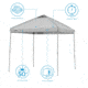 Core Equipment 8x8 Instant Canopy, Grey, 40147