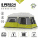 Core Equipment 9 Person Instant Cabin Tent, Green/Gray, 14 x 9 ft, 40008