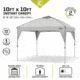 Core Equipment Instant Canopy, Gray, 10x10 ft, 40017