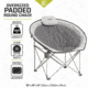 Core Equipment Oversized Padded Round Chair, Gray, 37 x 34 x 35 in, 40025