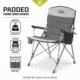 Core Equipment Padded Hard Arm Chair, Gray, 25 x 35.5 x 35 in, 40021