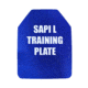 Custom Armor Group Non Ballistic Blue Marked SAPI Multi Curve Training Plate, 9.5in x 12.5in, GTP-MC-SAPI-M-NY