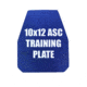 Custom Armor Group Non Ballistic Blue Marked SAPI Training Plate, Swimmers Cut, 10in x 12in, GTP-SC-ASC-1012-NY