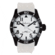 Dakota Watches Aluminum Diver, White/Black Dial, Aluminum Case, White Strap, NO 4791-7