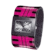 Dakota Watches Fashion Cuff, Silver Dial, Pink Plaid Cuff 2932-1