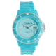 Dakota Watches Fusion Color Link, Aqua Dial &amp; Plastic Link Band 3036-2