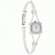 Dakota Watches Ladies Cord, Mother of Pearl Dial, White Cord 2041-9