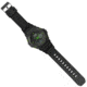 Dakota Watches Tough Ana-Digi, Black/Green Dial, Black Case/PVC Strap, NO 3566-4