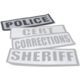 Damascus Protective Gear Reflective name plate, POLICE, Black/Silver, NP-PD