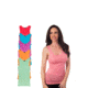 Womens Basic U Tank - 6pk - Hemlock, Radiant Orchid, Scuba Blue, Strawberry Ice, Tangerine, Tomato, Multicolor, Large