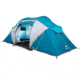 Decathlon Quechua Waterproof Family Camping Tent, 2 Rooms, Blue, 4 Person, 4006569