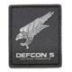 Defcon 5 Logo Rubber Patch, Black, D5-PA01 B