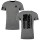 Devil Dog Concepts Black Merica Flag T-Shirt - Mens, Heathered Gray, Extra Large, DDCA-BMF-HGXL