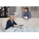 Disc-O-Bed Duvalay with Luxury Memory Foam Sleeping Bag &amp; Duvet, Adults, Ocean Plaid, Extra Large, 50224