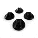 Disc-O-Bed Set of 4 Non-Slip Footpads, 4 x 4 x 2.5 inches, Black, 19847N