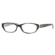 DKNY DY 4591 Eyeglasses Styles - Top Dark Green Striped Frame w/Non-Rx 50 mm Diameter Lenses, 3276-5016